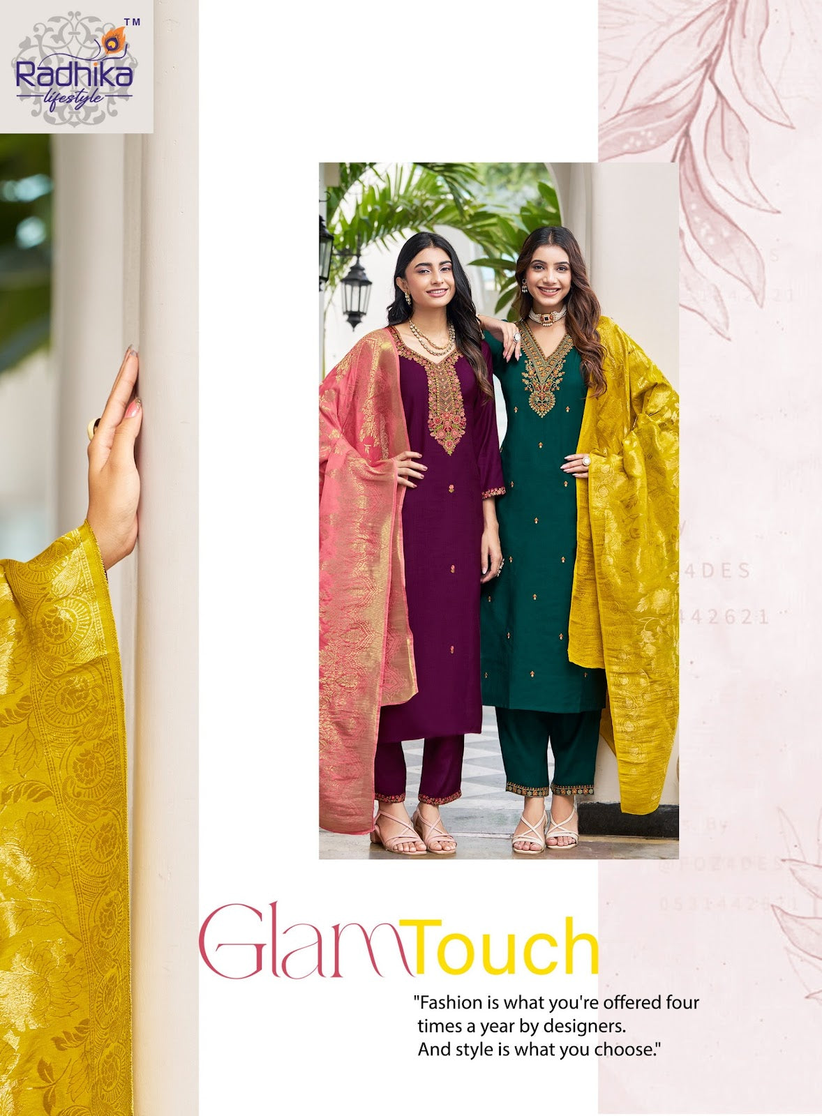 Nazakat Vol 1 Radhika Lifestyle Vertican Readymade Pant Style Suits Manufacturer Ahmedabad