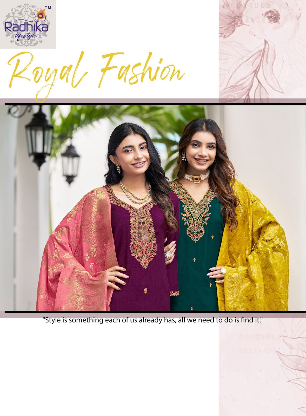 Nazakat Vol 1 Radhika Lifestyle Vertican Readymade Pant Style Suits Manufacturer Ahmedabad