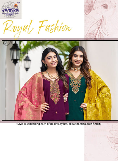 Nazakat Vol 1 Radhika Lifestyle Vertican Readymade Pant Style Suits Manufacturer Ahmedabad