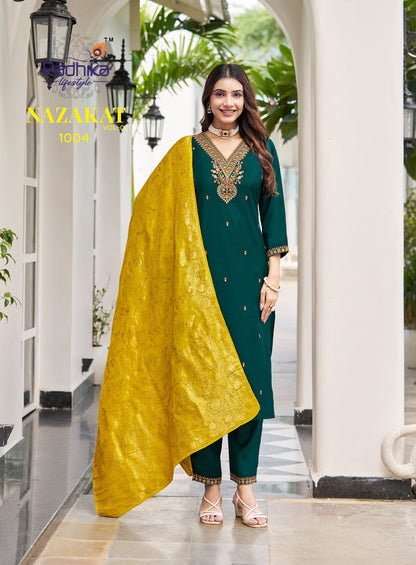 Nazakat Vol 1 Radhika Lifestyle Vertican Readymade Pant Style Suits Manufacturer Ahmedabad