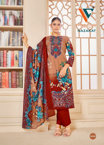 Nazakat Vol 8 Vandana Creation Cotton Karachi Salwar Suits Manufacturer