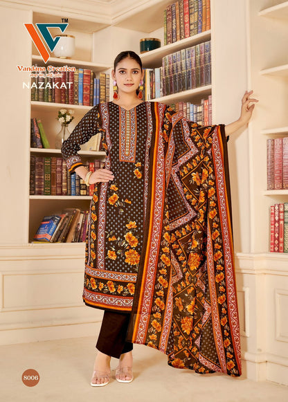 Nazakat Vol 8 Vandana Creation Cotton Karachi Salwar Suits Manufacturer