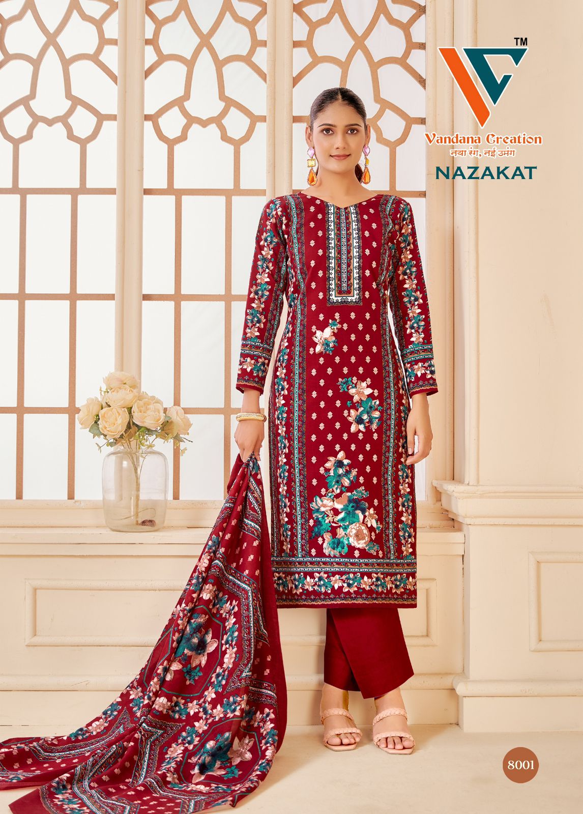 Nazakat Vol 8 Vandana Creation Cotton Karachi Salwar Suits Manufacturer