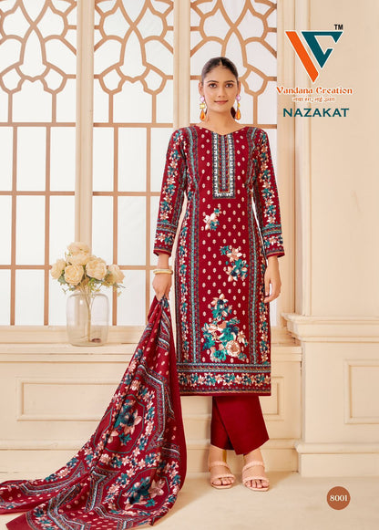 Nazakat Vol 8 Vandana Creation Cotton Karachi Salwar Suits Manufacturer
