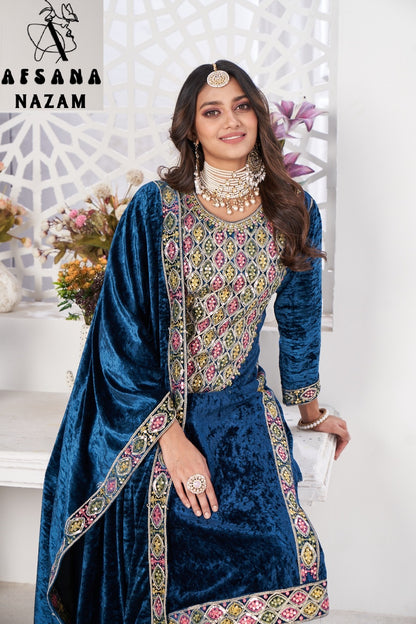 Nazam Afsana Readymade Velvet Suits Supplier Gujarat