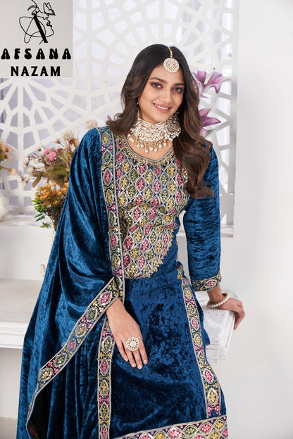 Nazam Afsana Readymade Velvet Suits Supplier Gujarat