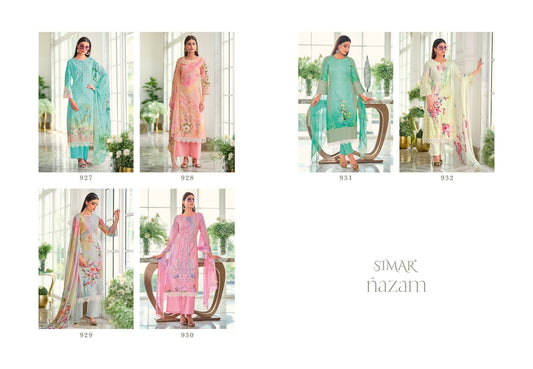 Nazam New Simar Glossy Linen Cotton Plazzo Style Suits Exporter