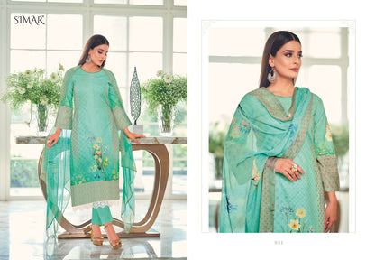 Nazam New Simar Glossy Linen Cotton Plazzo Style Suits Exporter