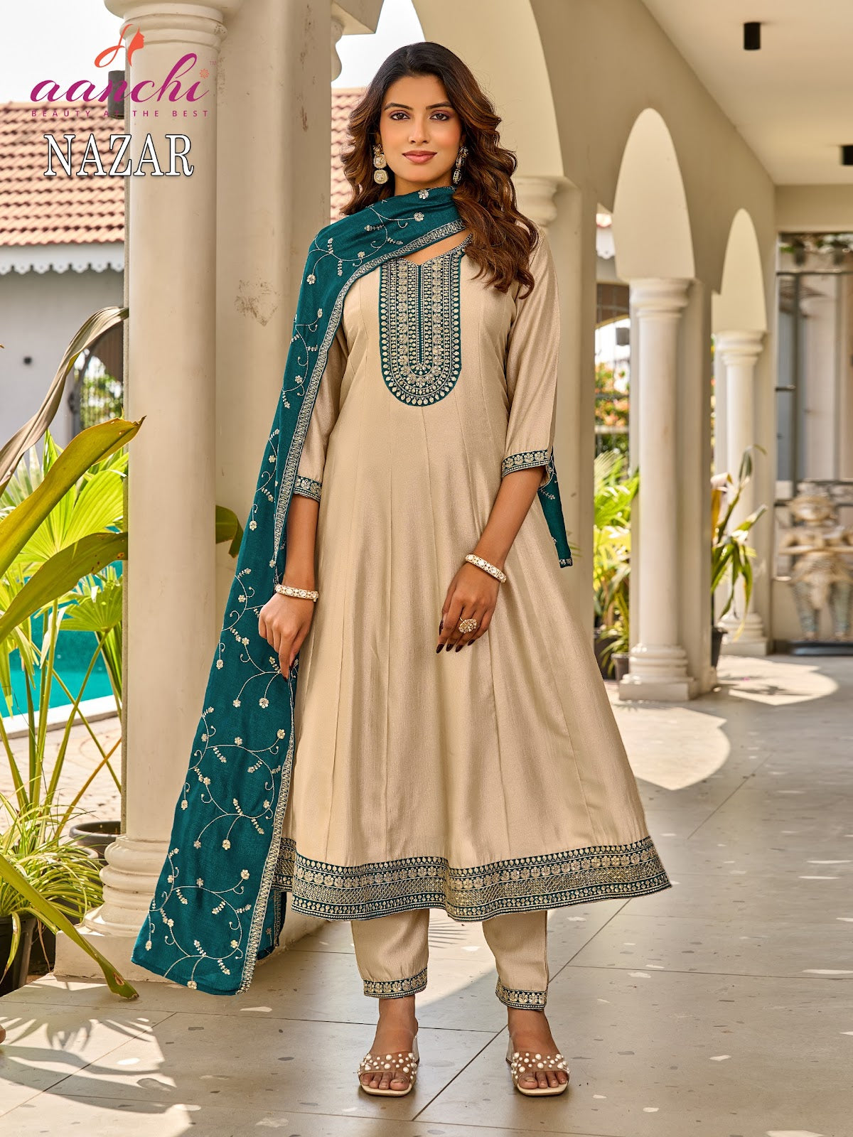 Nazar Aanchi Vichitra Silk Readymade Anarkali Suits Wholesaler