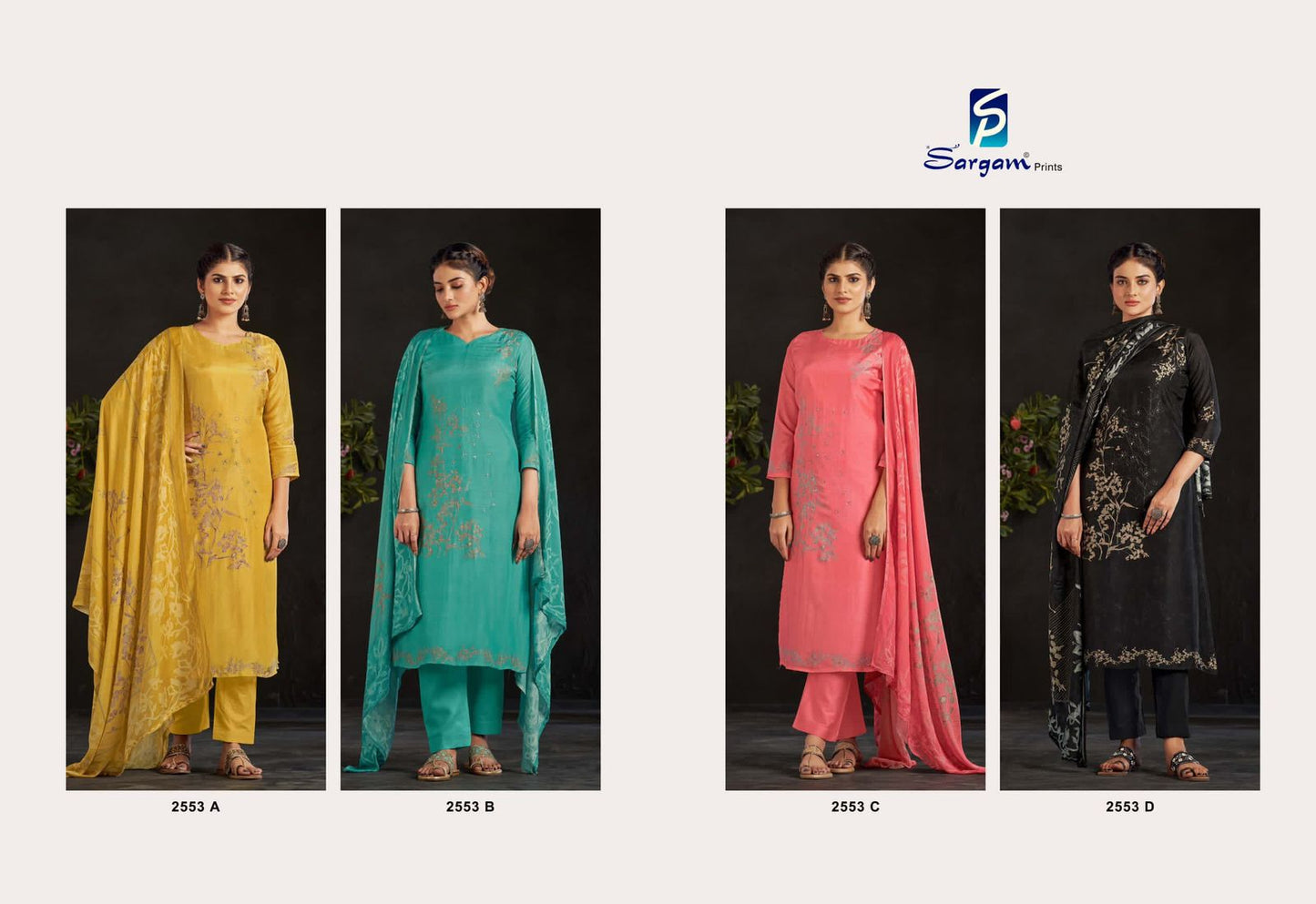 Nazar Sargam Prints Muslin Pant Style Suits Wholesaler Ahmedabad