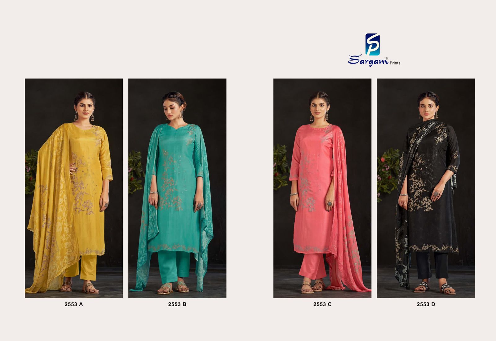 Nazar Sargam Prints Muslin Pant Style Suits Wholesaler Ahmedabad