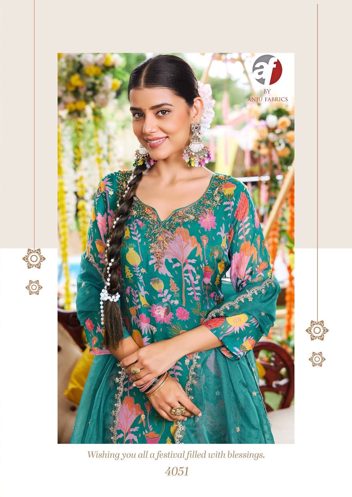 Nazar Vol 7 Af Organza Readymade Plazzo Style Suits Exporter Ahmedabad