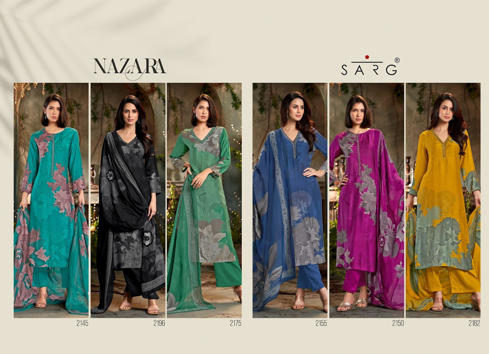 Nazara Sarg Pure Muslin Pant Style Suits Supplier