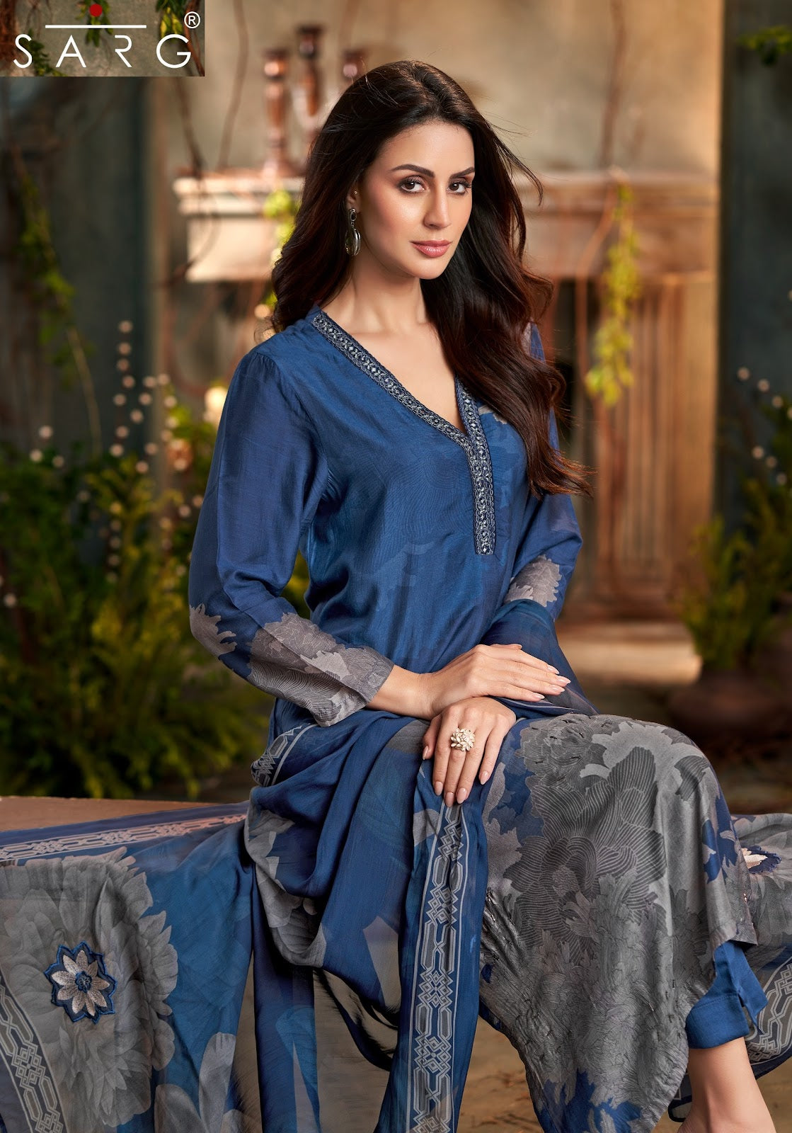 Nazara Sarg Pure Muslin Pant Style Suits Supplier