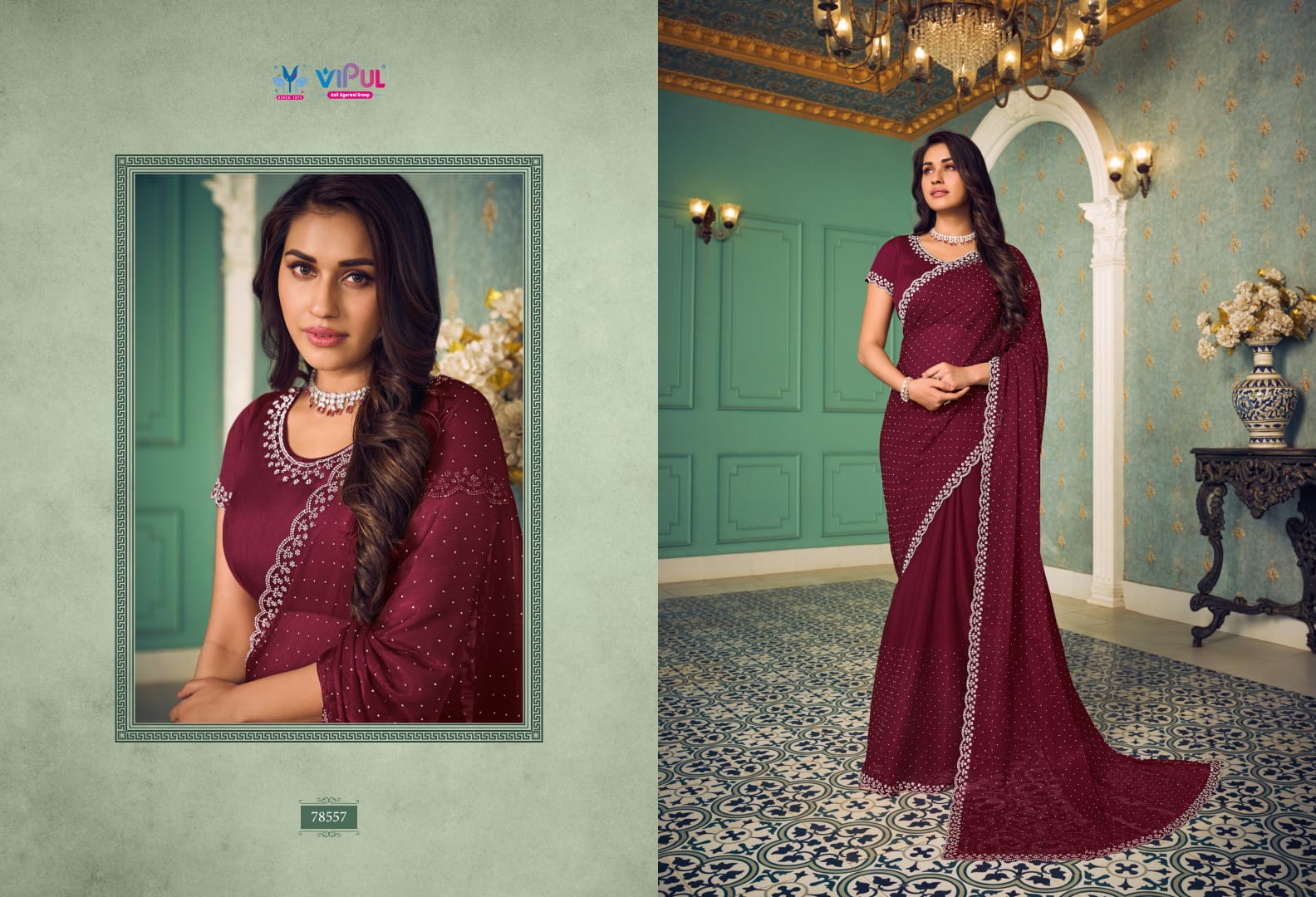 Nazara Vipul Chiffon Sarees Wholesale Price