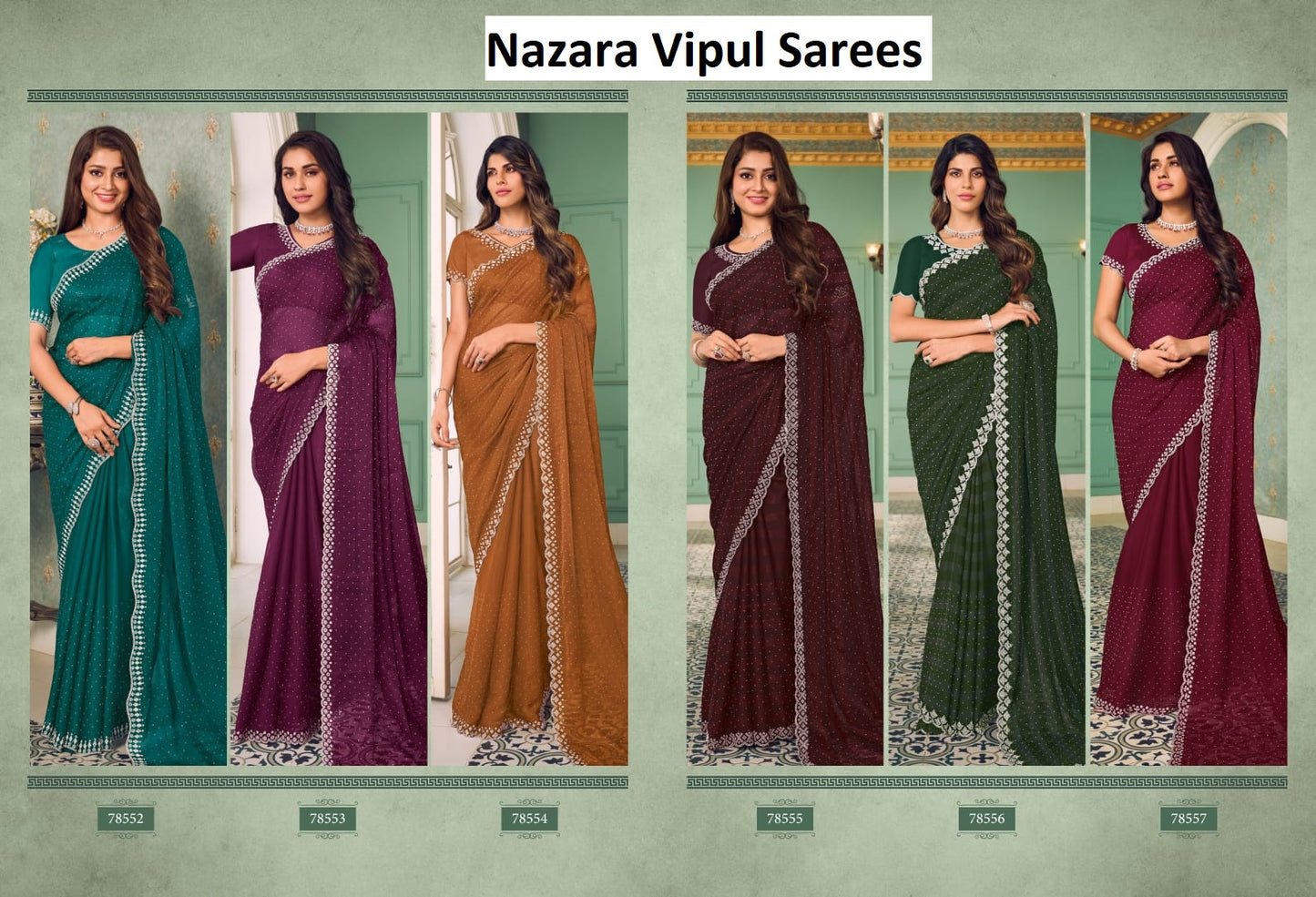 Nazara Vipul Chiffon Sarees Wholesale Price