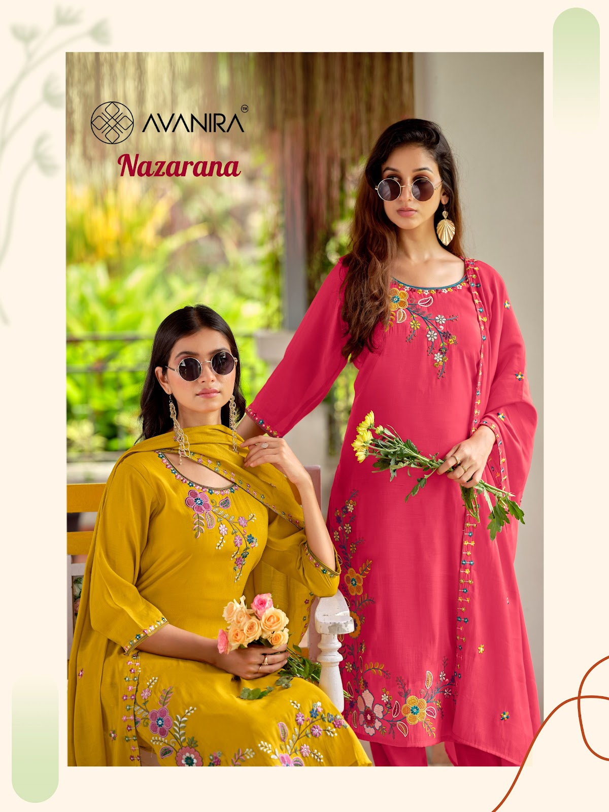 Nazarana Avanira Mal Chanderi Readymade Pant Style Suits Exporter Ahmedabad