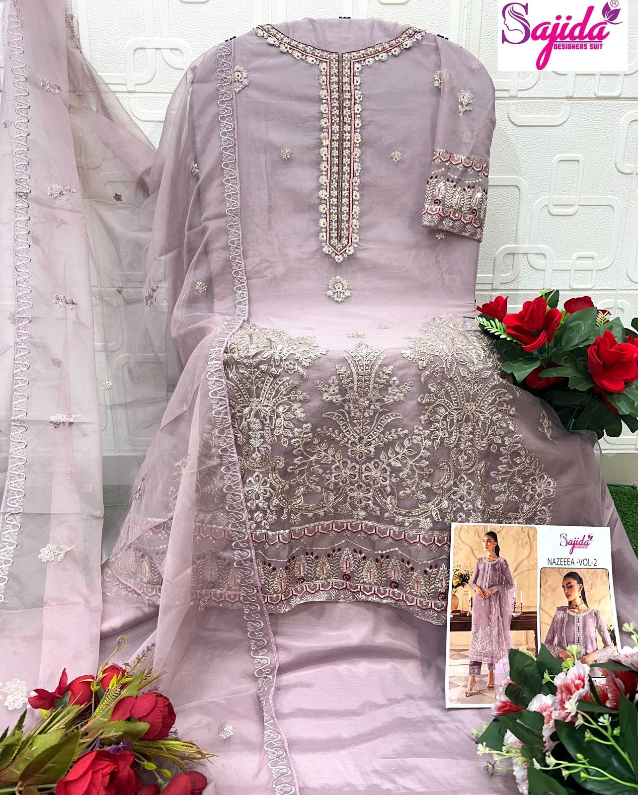 Nazeeea Vol 2 Sajida Organza Pakistani Salwar Suits Supplier