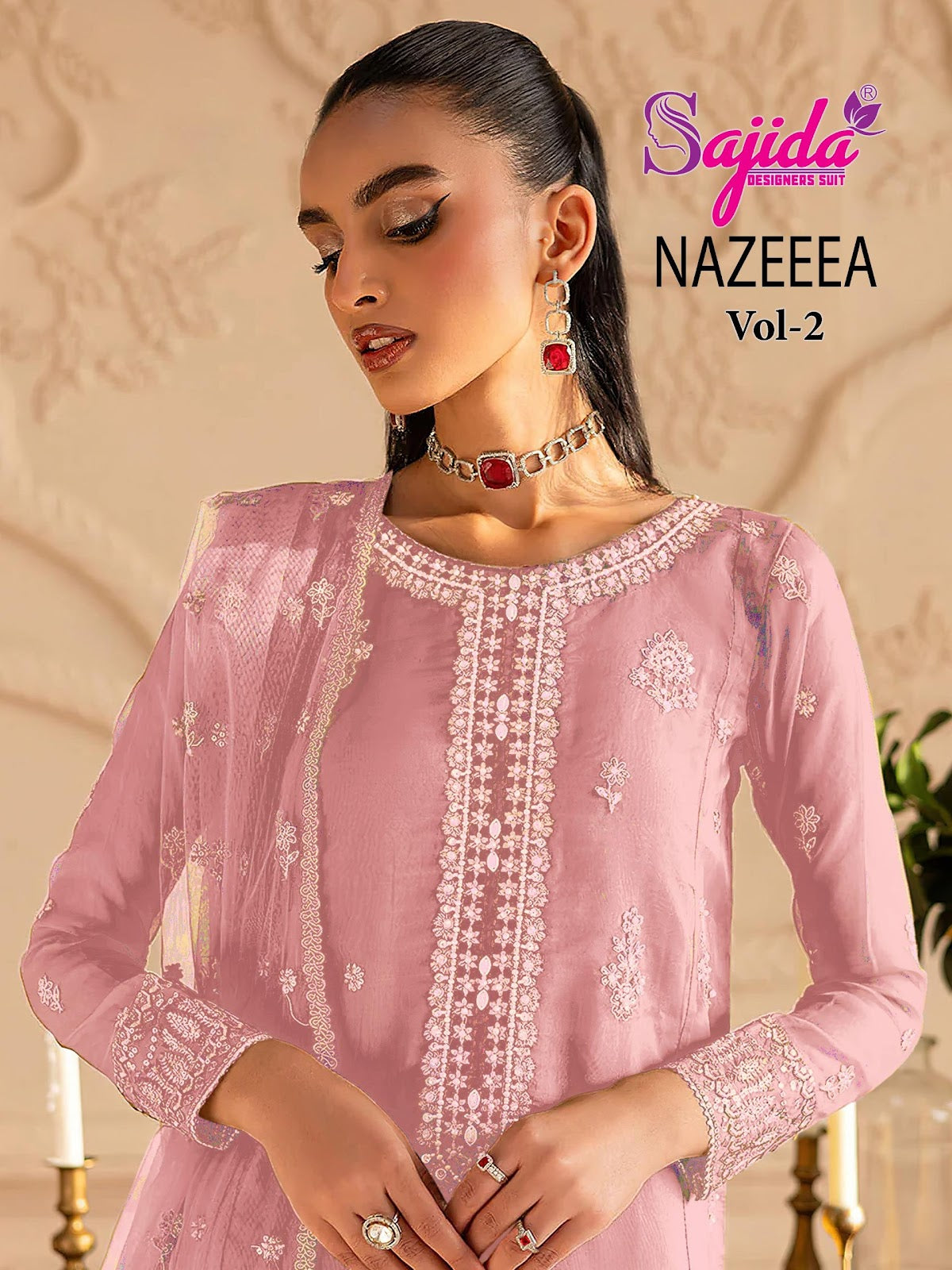 Nazeeea Vol 2 Sajida Organza Pakistani Salwar Suits Supplier