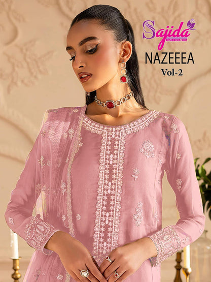 Nazeeea Vol 2 Sajida Organza Pakistani Salwar Suits Supplier
