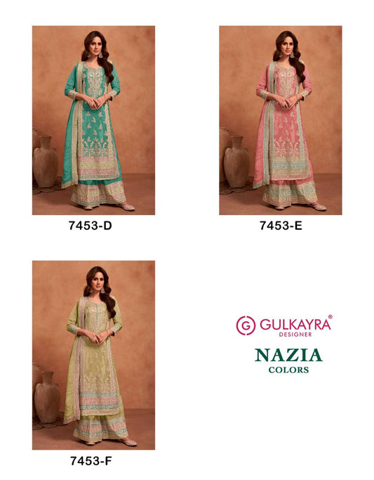 Nazia Colour 7453 Gulkayra Designer Silk Readymade Suits Manufacturer