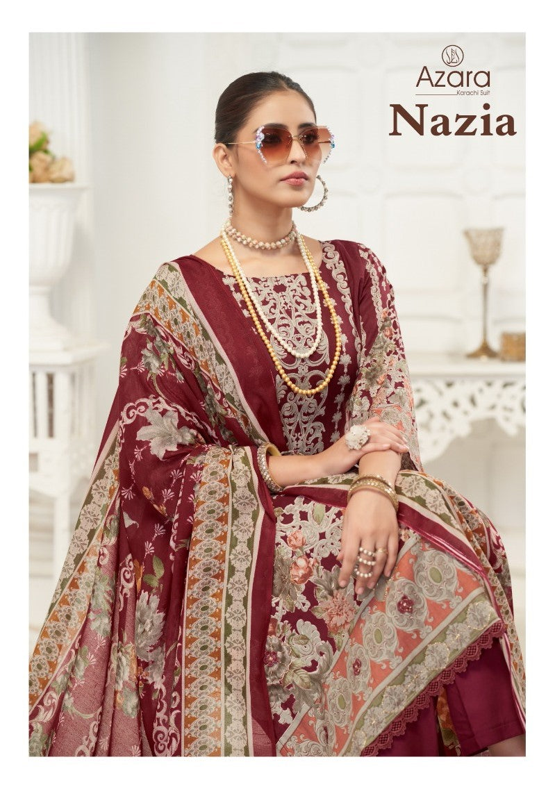 Nazia Radhika Lifestyle Azara Cotton Karachi Salwar Suits Manufacturer Gujarat