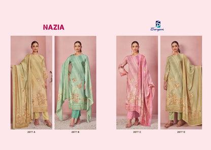 Nazia Sargam Prints Pure Bemberg Pant Style Suits Supplier