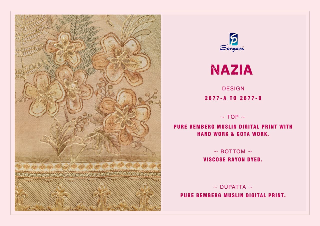 Nazia Sargam Prints Pure Bemberg Pant Style Suits Supplier