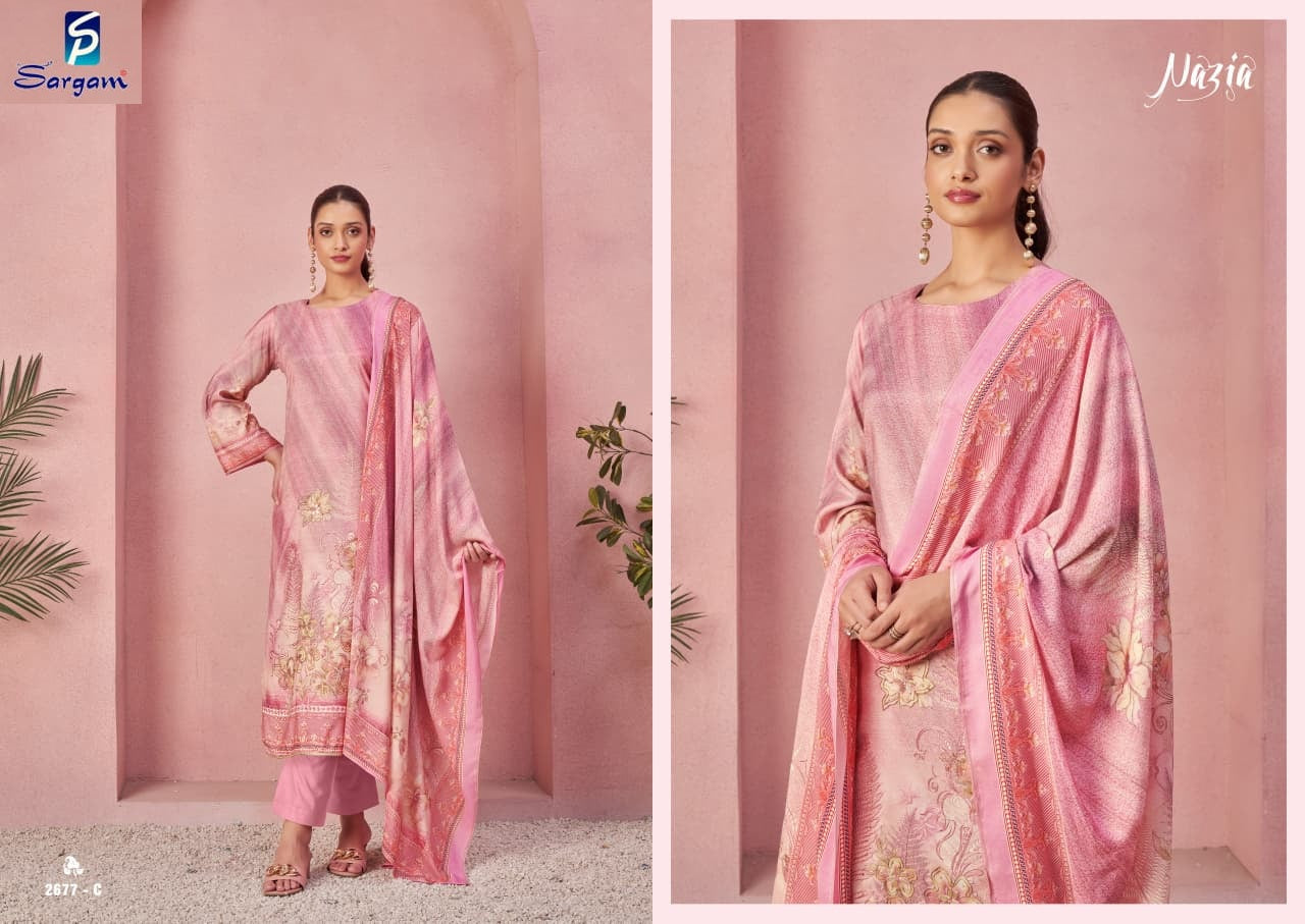 Nazia Sargam Prints Pure Bemberg Pant Style Suits Supplier