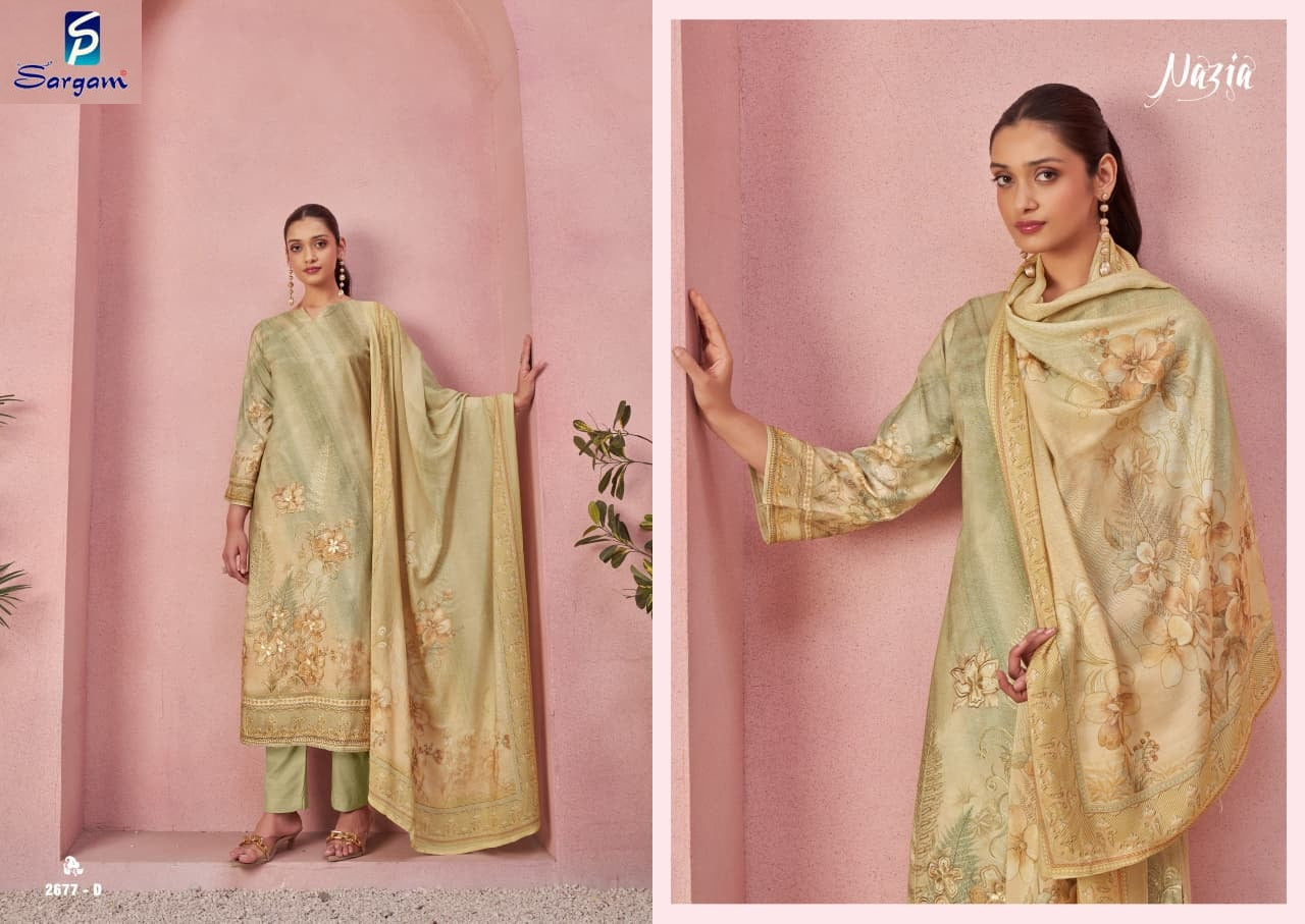 Nazia Sargam Prints Pure Bemberg Pant Style Suits Supplier