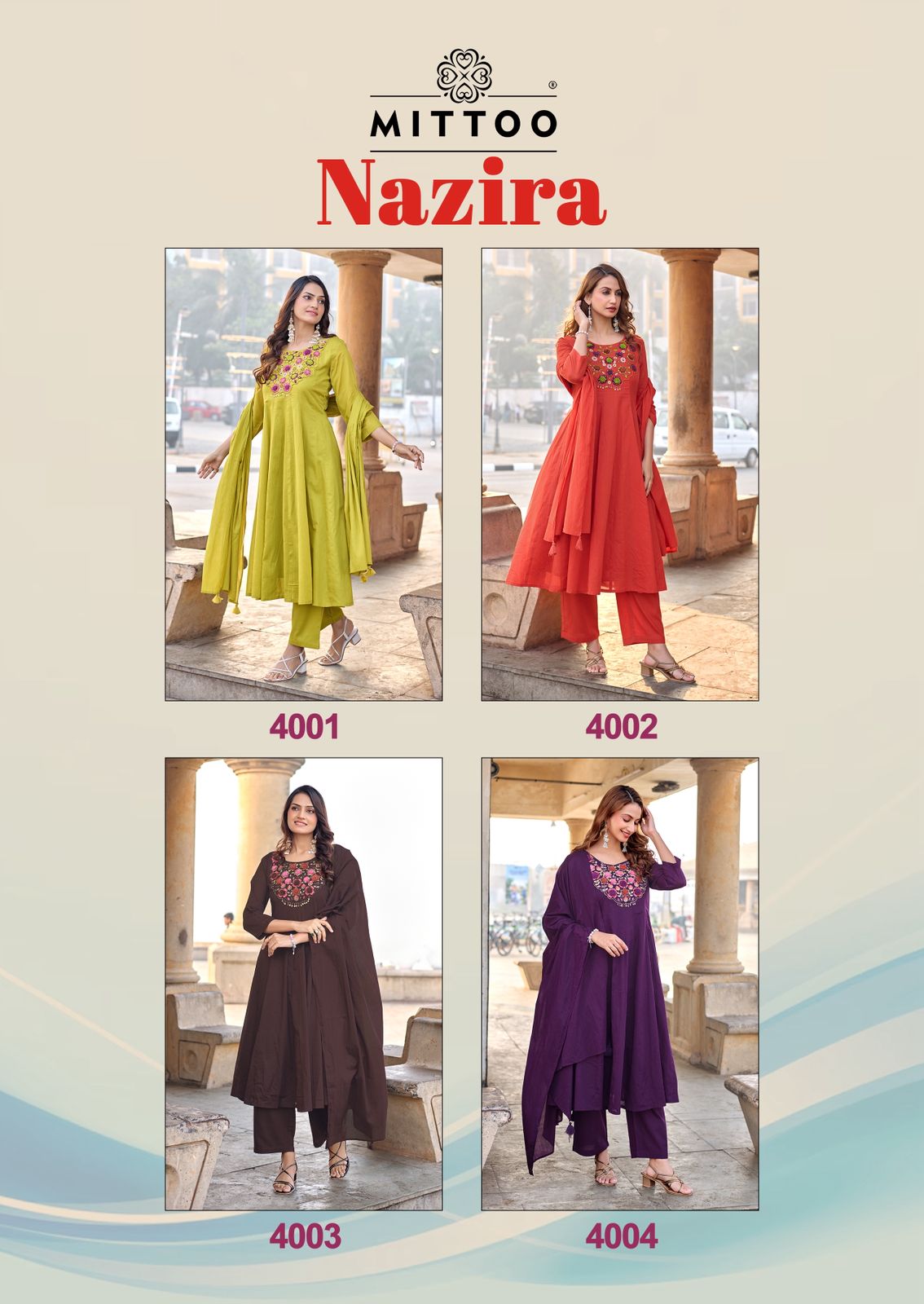 Nazira Mittoo Mul Readymade Cotton Pant Suits Wholesaler Gujarat