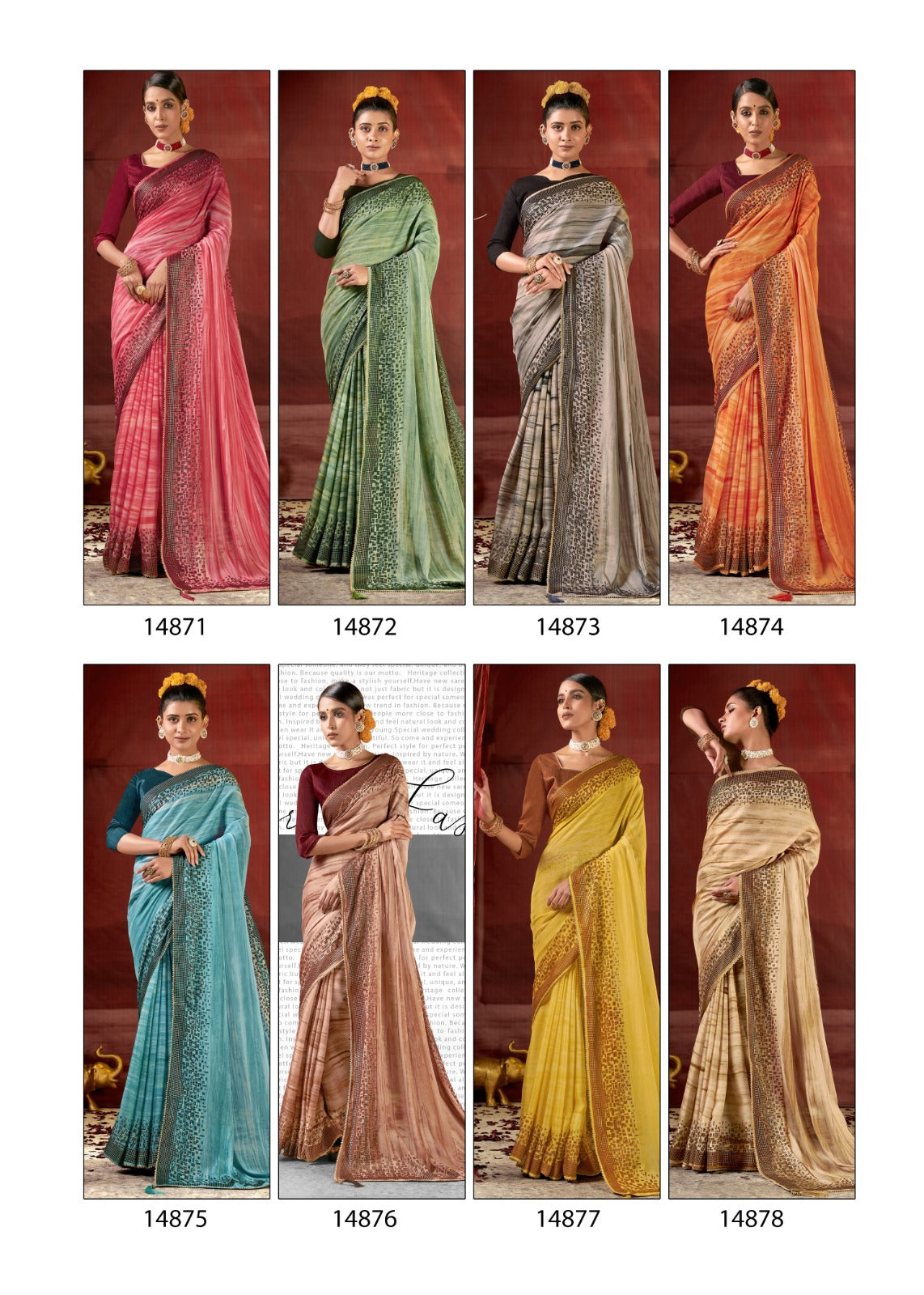 Naziya Vallabhi Prints Chiffon Sarees Exporter