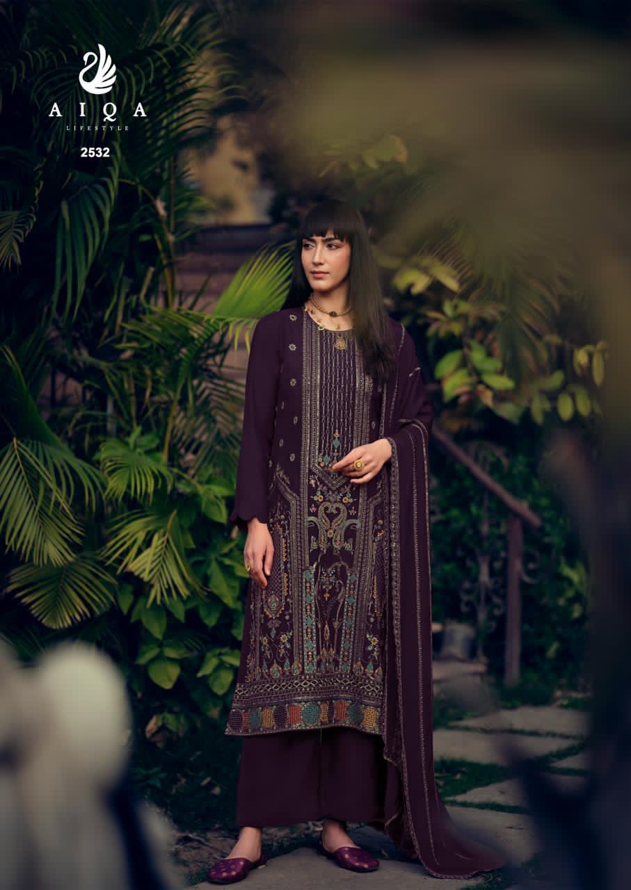 Nazm Aiqa Muslin Silk Pakistani Salwar Suits Supplier Gujarat