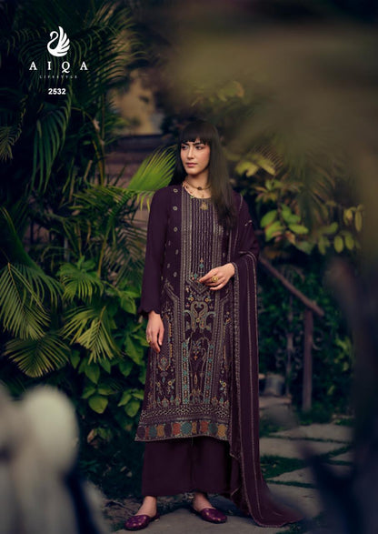 Nazm Aiqa Muslin Silk Pakistani Salwar Suits Supplier Gujarat