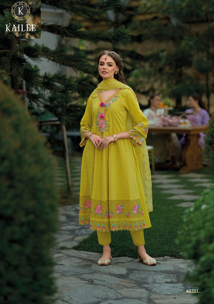 Nazm Kailee Fashion Pure Cotton Pakistani Readymade Suits Exporter Ahmedabad