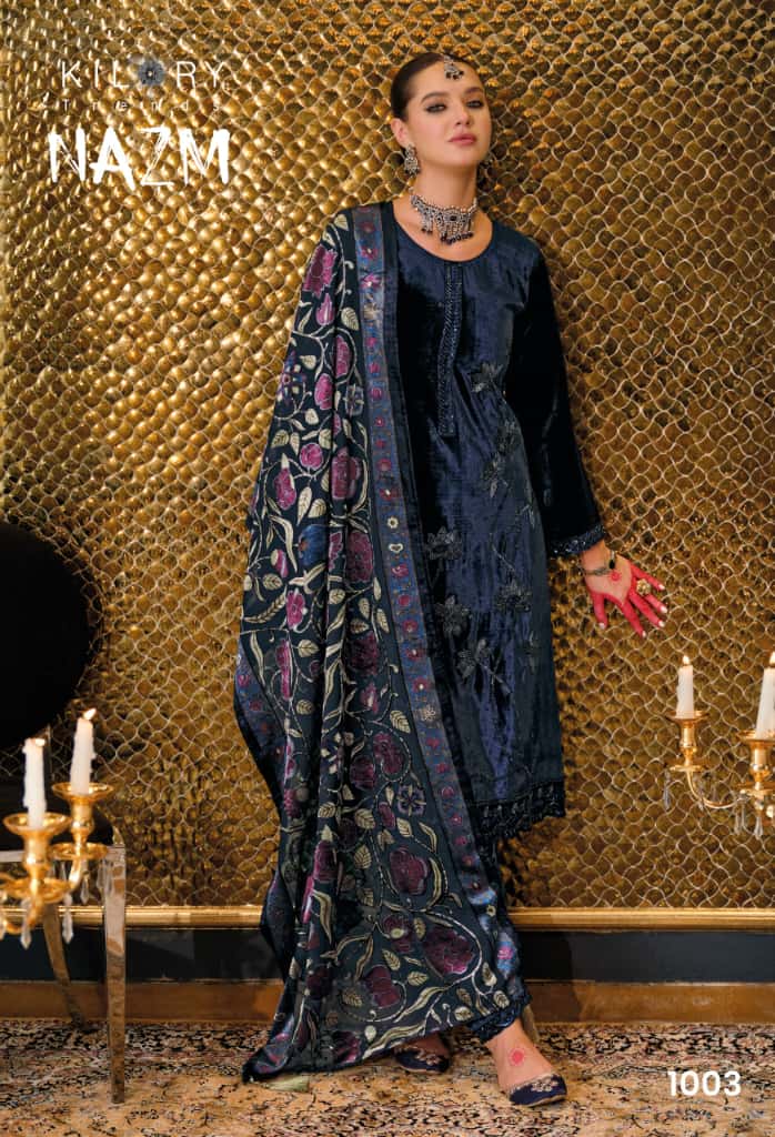 Nazm Kilory Velvet Suits Exporter India