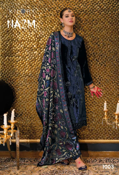 Nazm Kilory Velvet Suits Exporter India