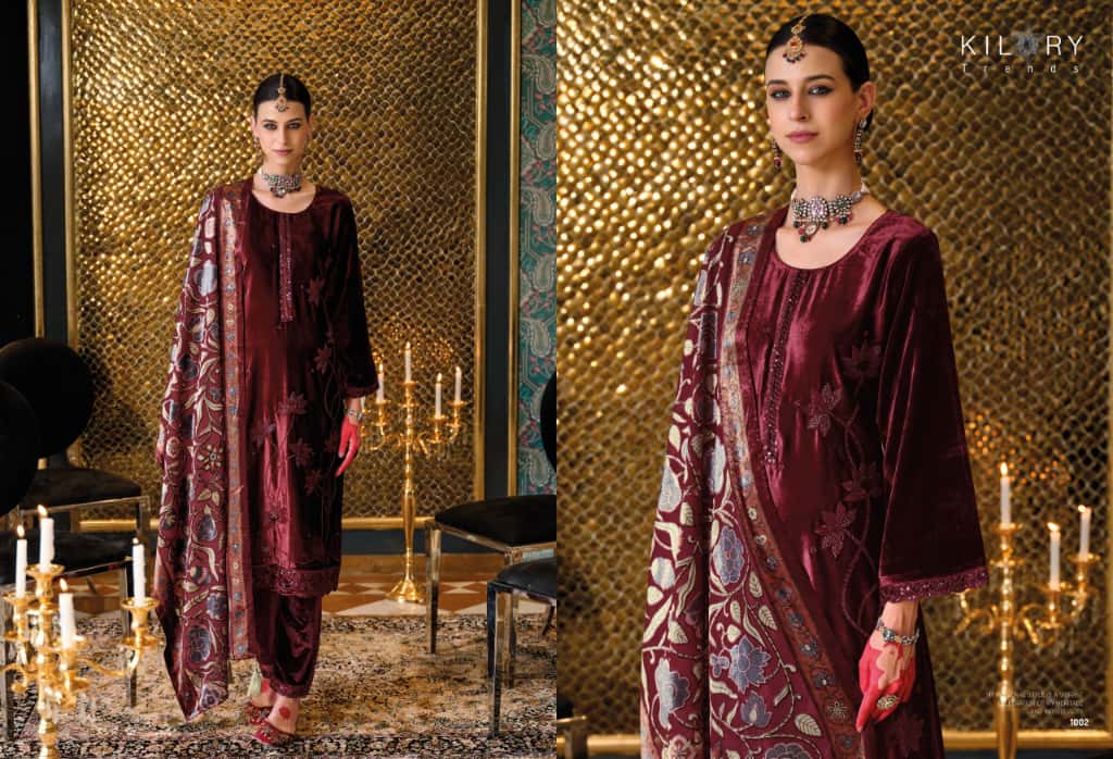 Nazm Kilory Velvet Suits Exporter India