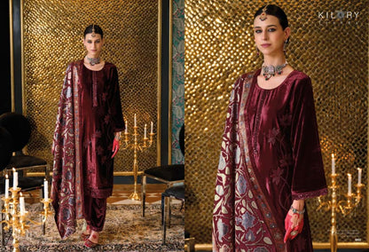Nazm Kilory Velvet Suits Exporter India