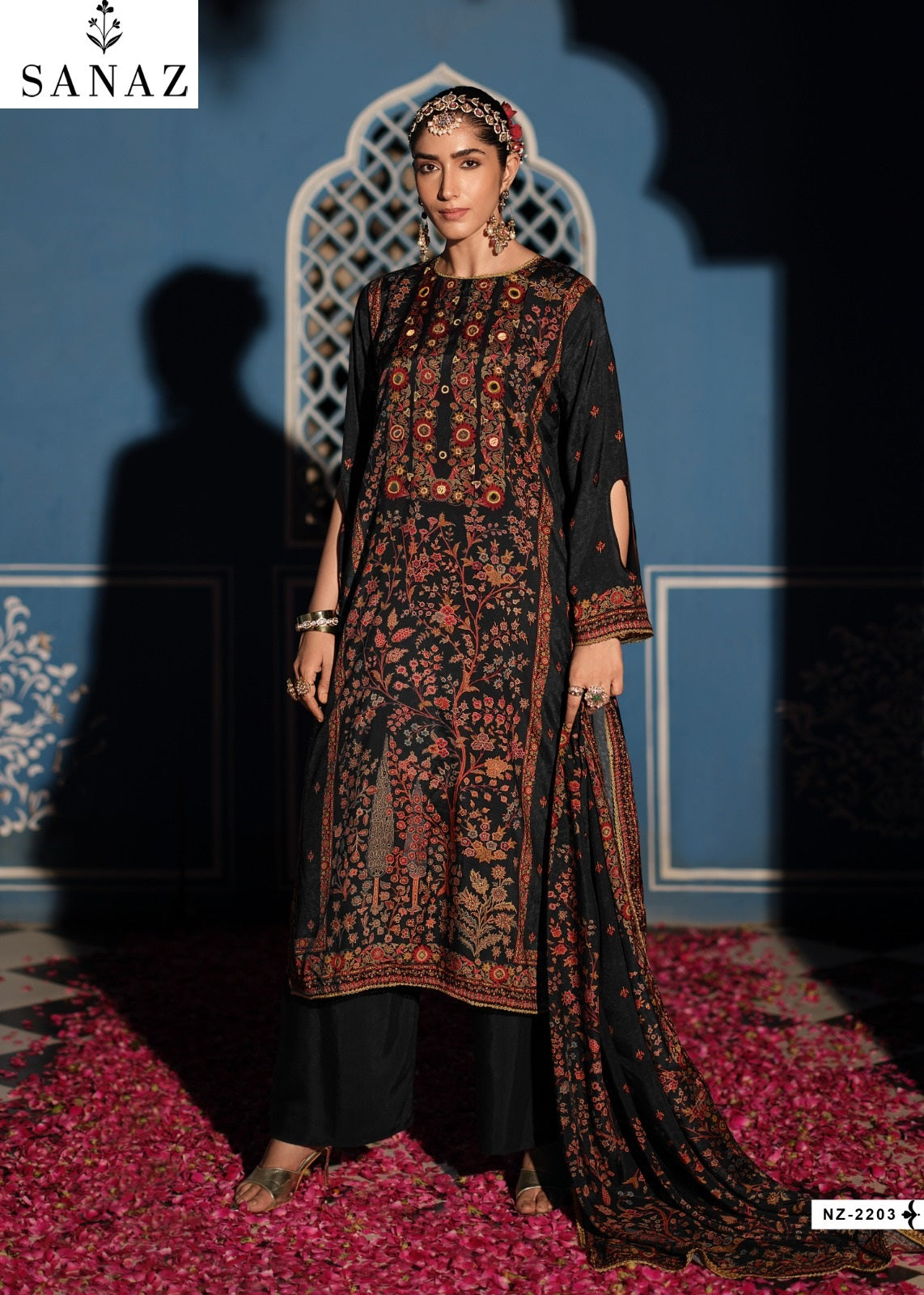 Nazm Sanaz Viscose Muslin Pant Style Suits Wholesaler India