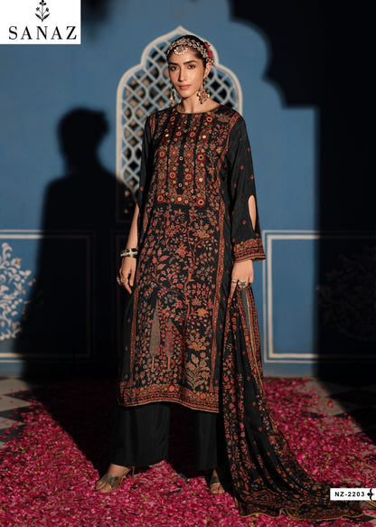 Nazm Sanaz Viscose Muslin Pant Style Suits Wholesaler India