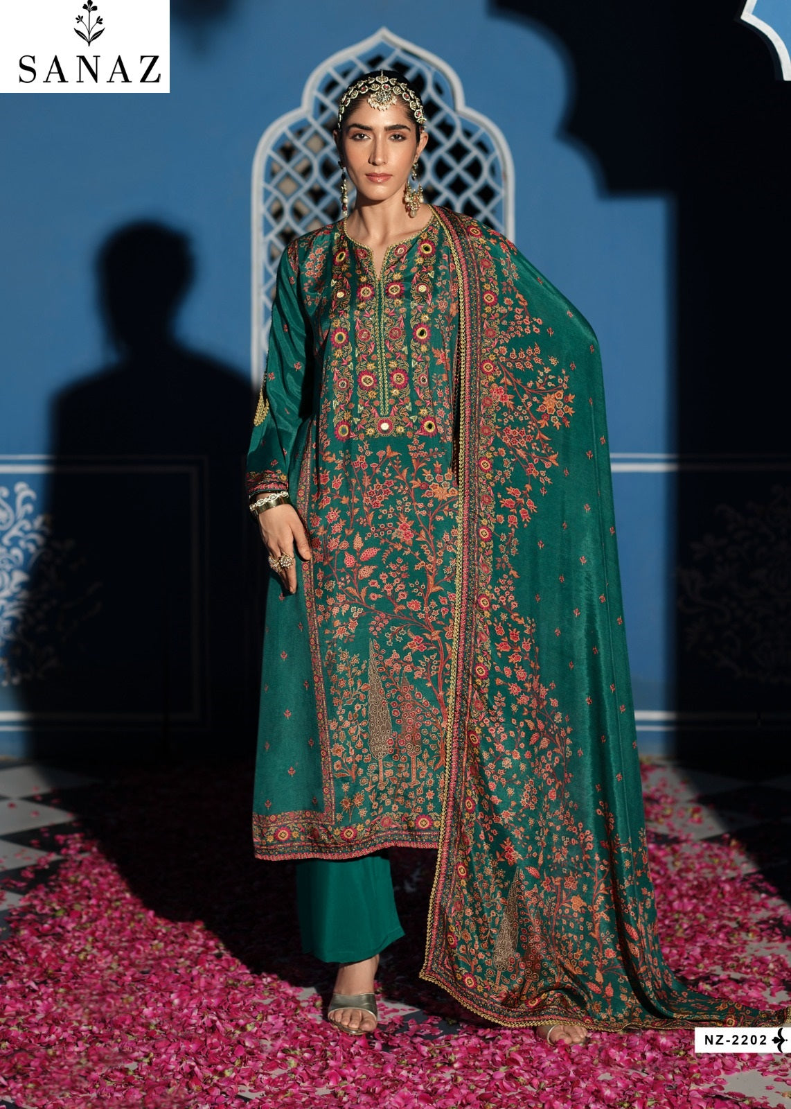 Nazm Sanaz Viscose Muslin Pant Style Suits Wholesaler India