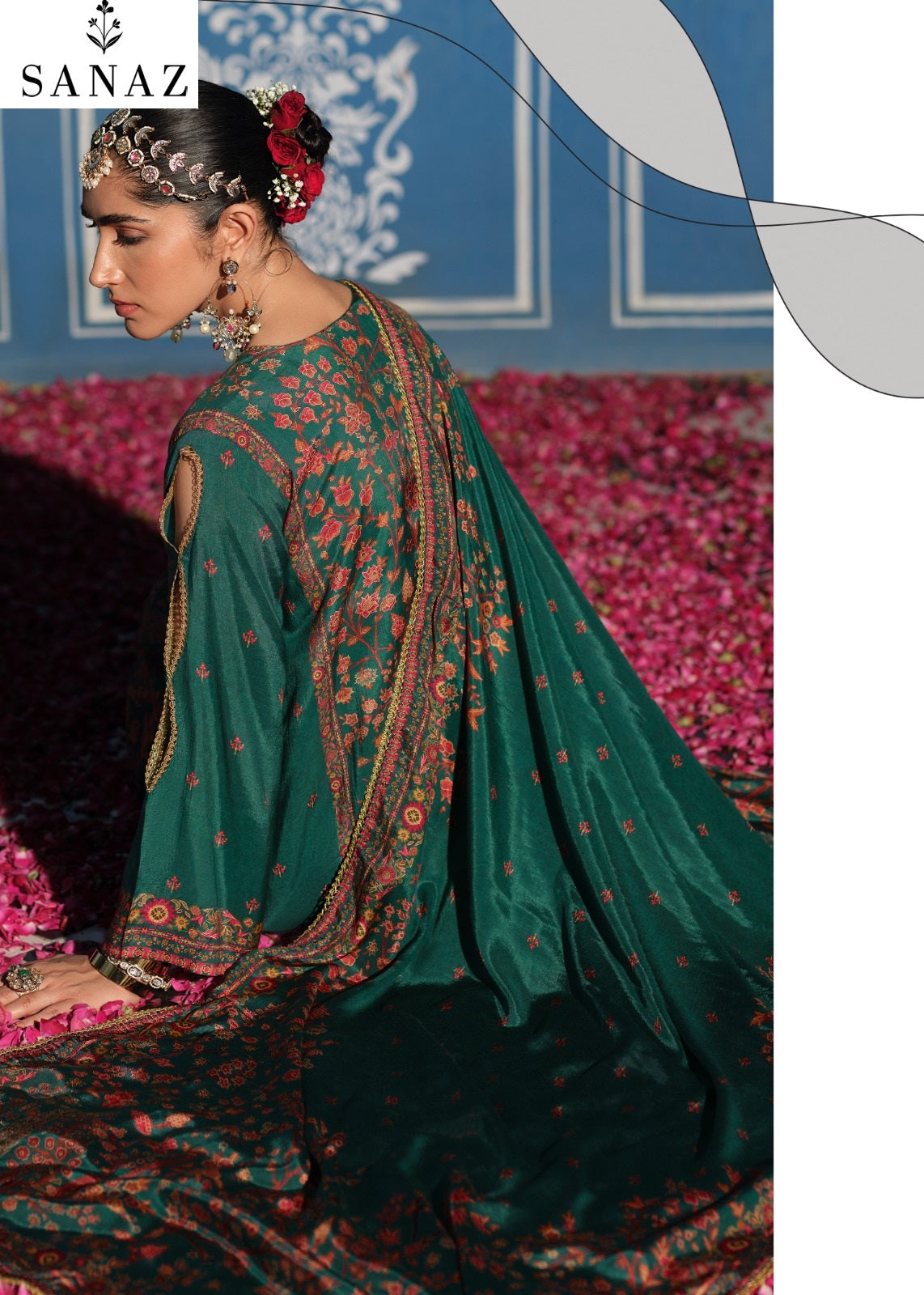 Nazm Sanaz Viscose Muslin Pant Style Suits Wholesaler India
