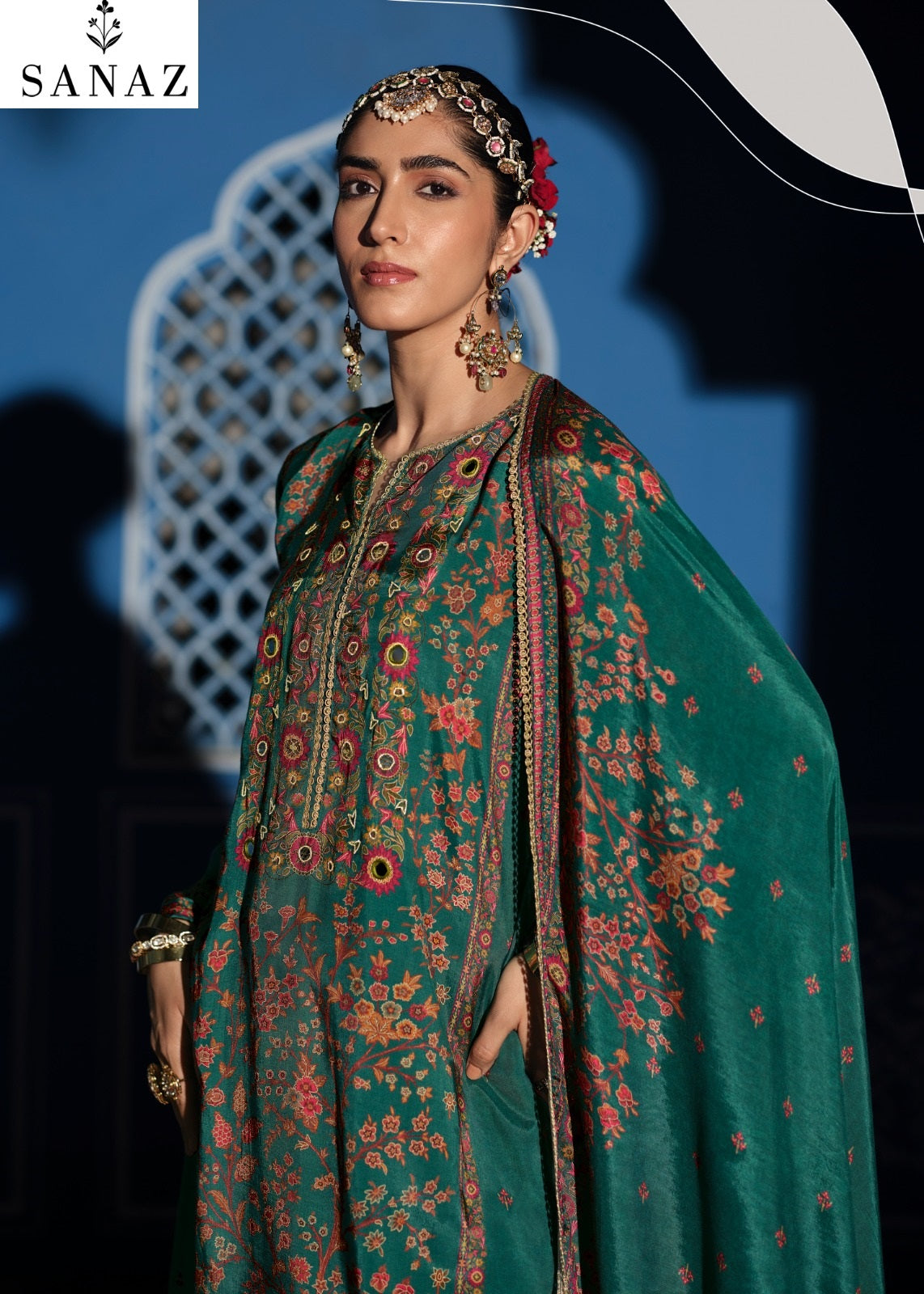 Nazm Sanaz Viscose Muslin Pant Style Suits Wholesaler India