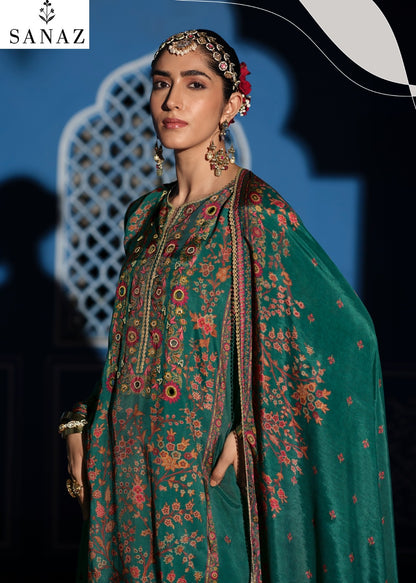 Nazm Sanaz Viscose Muslin Pant Style Suits Wholesaler India