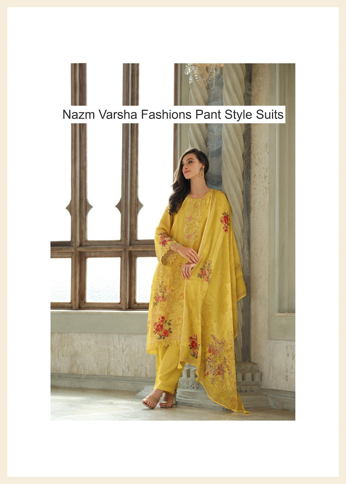 Nazm Varsha Fashions Viscose Muslin Pant Style Suits Supplier Gujarat