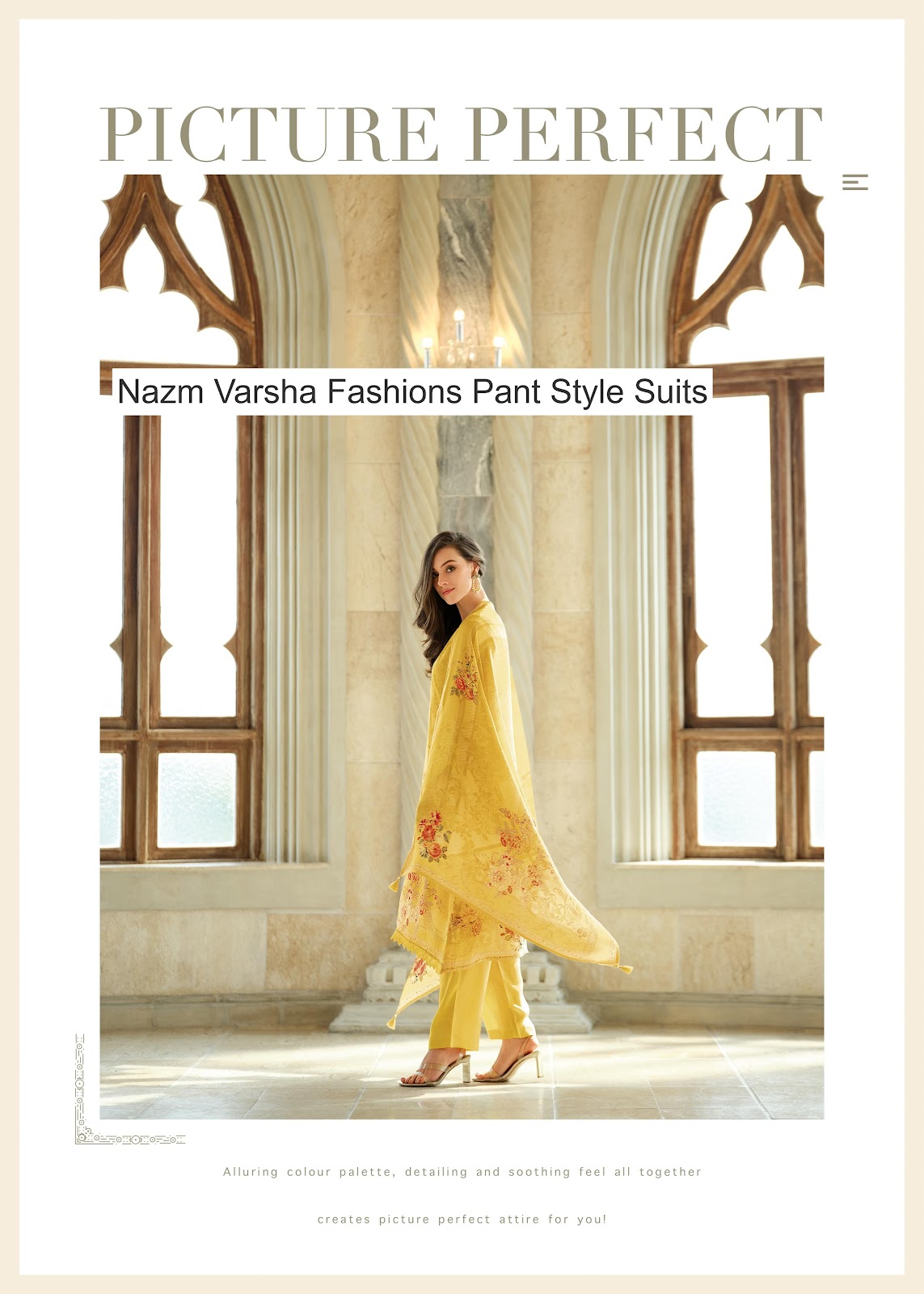 Nazm Varsha Fashions Viscose Muslin Pant Style Suits Supplier Gujarat