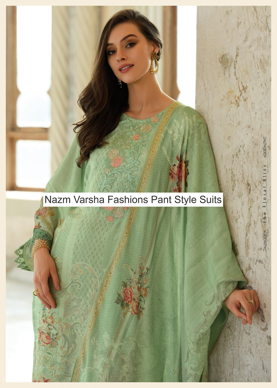Nazm Varsha Fashions Viscose Muslin Pant Style Suits Supplier Gujarat
