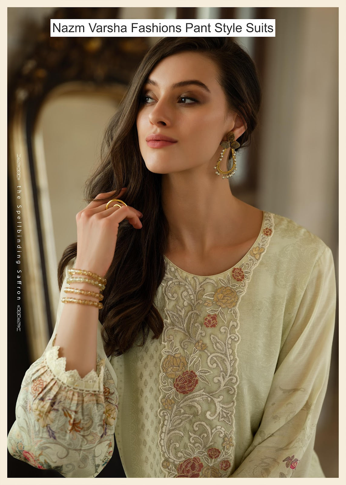 Nazm Varsha Fashions Viscose Muslin Pant Style Suits Supplier Gujarat