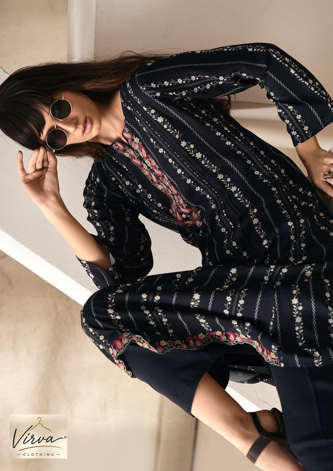 Nazm Virva Viscose Pashmina Suits Wholesale Price